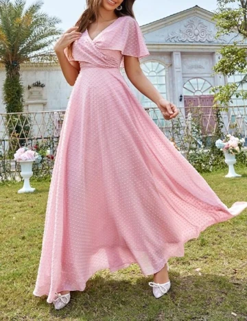 Rochie Lunga SHEIN, roz, S Roz