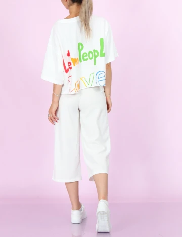 Pantaloni Jacqueline de Yong, alb, S