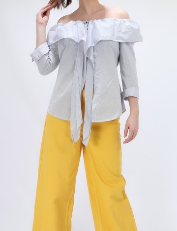 Camasa Only, alb/albastru, XXL