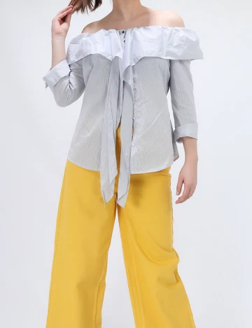 Camasa Only, alb/albastru, XXL Alb