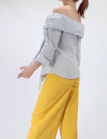 Camasa Only, alb/albastru, XXL Alb