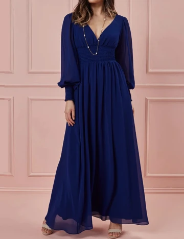 Rochie lunga Goddiva, bleumarin, 42