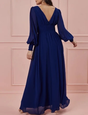 Rochie lunga Goddiva, bleumarin, 42