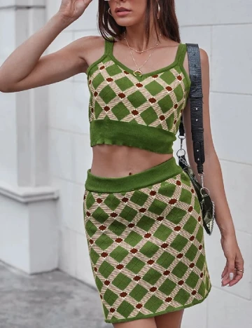 Top SHEIN, verde, S