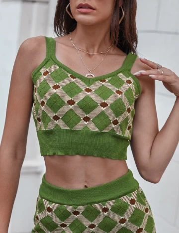 Top SHEIN, verde, S