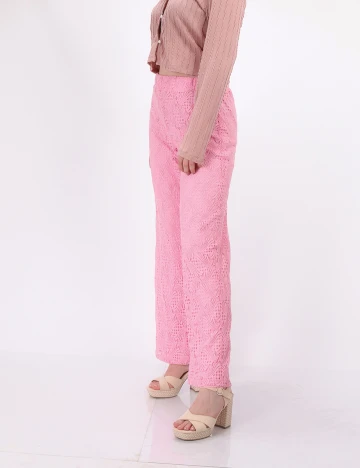 Pantaloni Vila, roz, M Roz