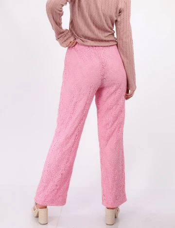 Pantaloni Vila, roz, M Roz