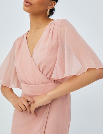Rochie medie Vila, roz