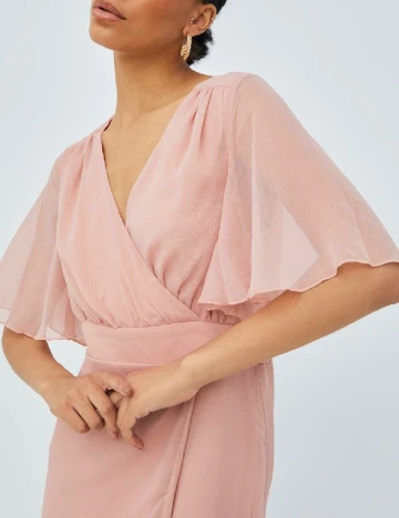 Rochie medie Vila, roz