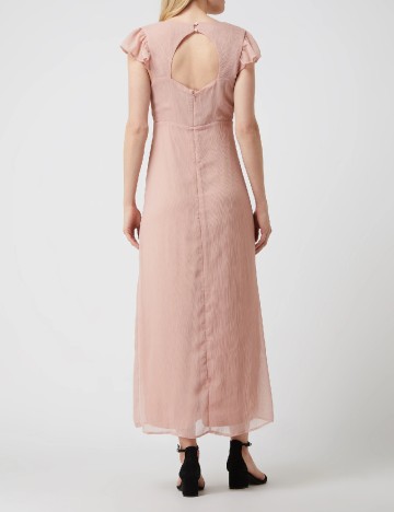 Rochie medie Vila, roz pudra, 36