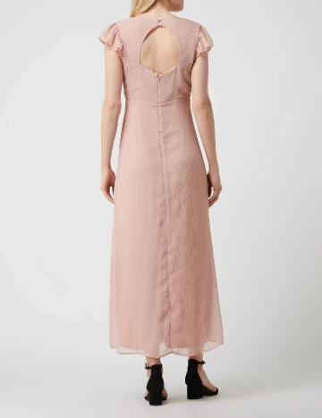 Rochie medie Vila, roz pudra, 36