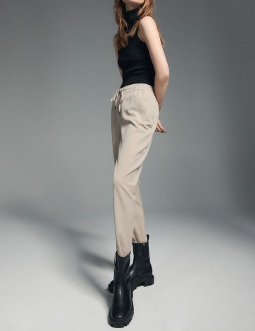 Pantaloni Reserved, crem, 38