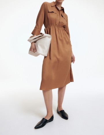 Rochie Medie Reserved, maro, 38