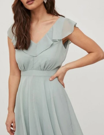 Rochie scurta Vila, verde opalin Verde