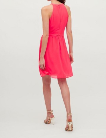 Rochie scurta Vila, roz neon, 40