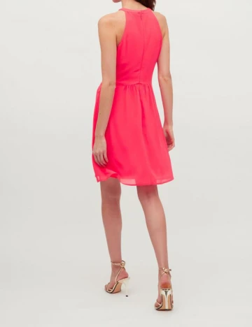 Rochie scurta Vila, roz neon, 40