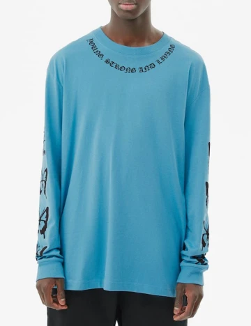 Bluza Bershka, bleu, XS Albastru