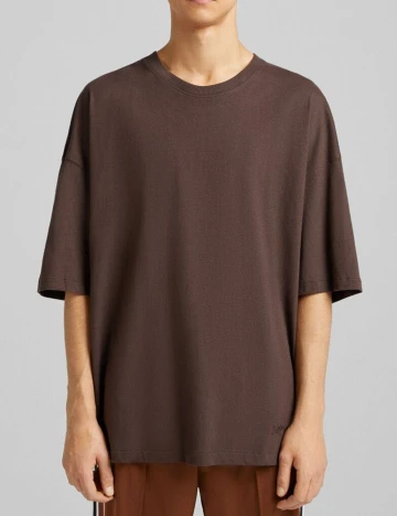 Tricou Bershka, maro, M Maro