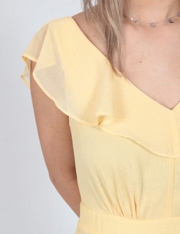 Rochie scurta Vila, galben
