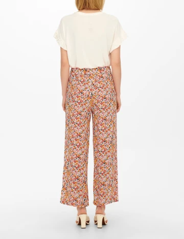 Pantaloni Jacqueline de Yong, portocaliu/alb, 38 Alb