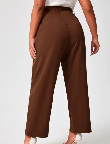 Pantaloni SHEIN CURVE, maro, 1 XL Maro
