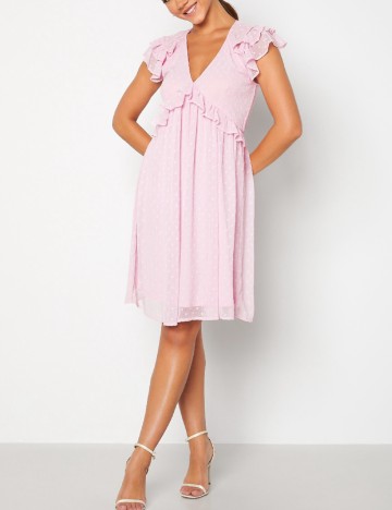 Rochie scurta Vila, roz, 38
