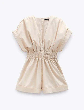 Salopeta Zara, crem, M