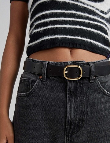 Curea Bershka, negru, 85