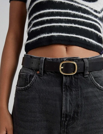 Curea Bershka, negru, 85