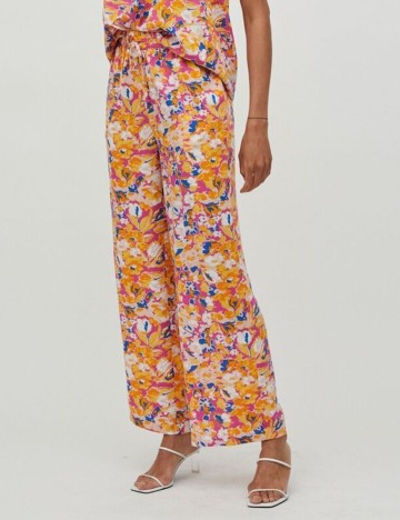 Pantaloni Vila, mix culori, 38