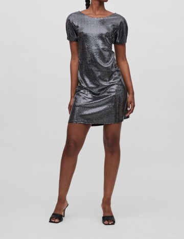 Rochie Scurta Vila, argintiu, M