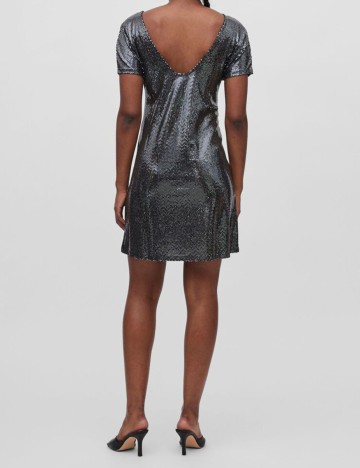 Rochie Scurta Vila, argintiu, M