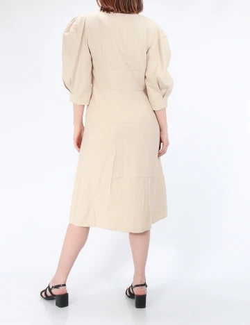 Rochie medie Vila, crem, 38