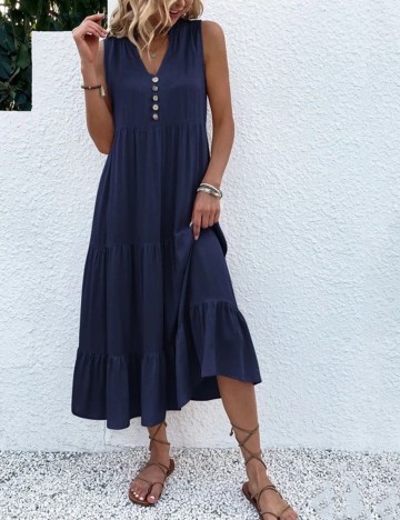 Rochie medie SHEIN, bleumarin, M