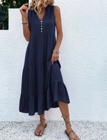 Rochie medie SHEIN, bleumarin, M