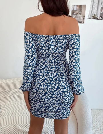 Rochie scurta SHEIN, albastru, S Albastru
