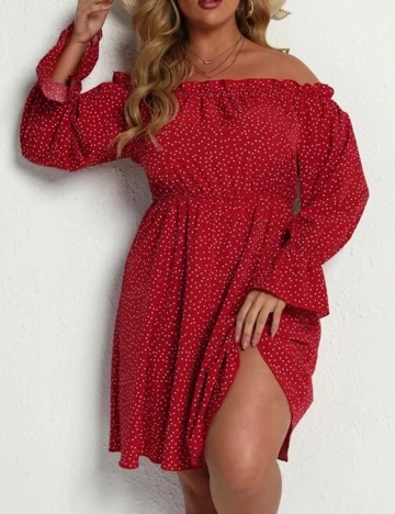 Rochie Scurta SHEIN CURVE, rosu, 3XL