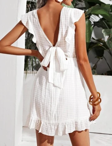 Rochie scurta SHEIN, alb, S