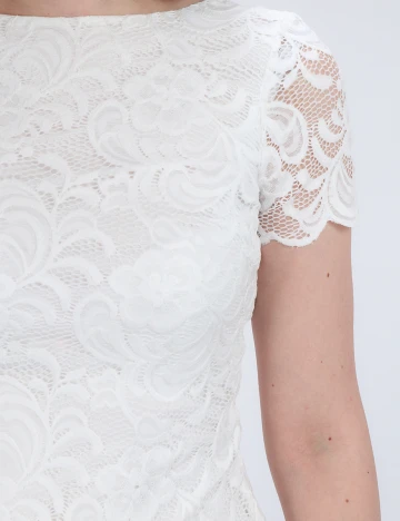Rochie scurta BUBBLEROOM, alb, S