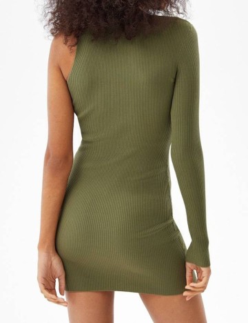 Rochie scurta Bershka, verde, XL