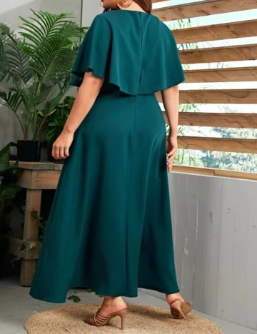 Rochie lunga SHEIN CURVE, verde, 1 XL Verde