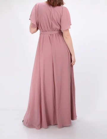 Rochie lunga Goddiva, roz, 38