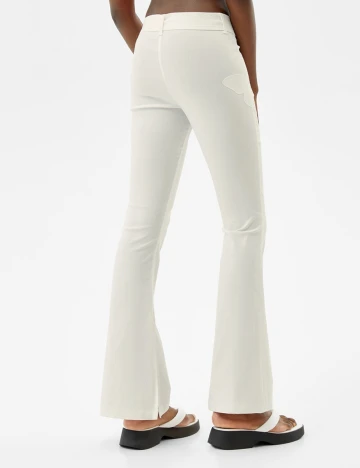 Pantaloni Bershka, alb, 38