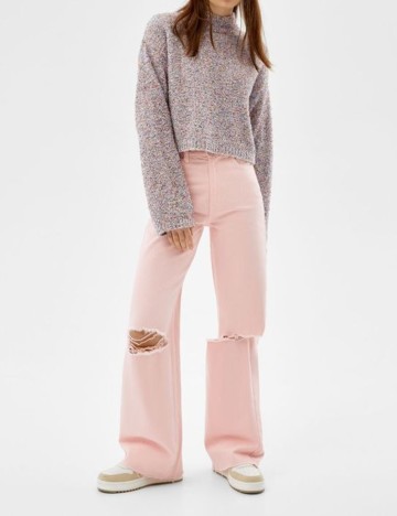 Blugi Bershka, roz, 34