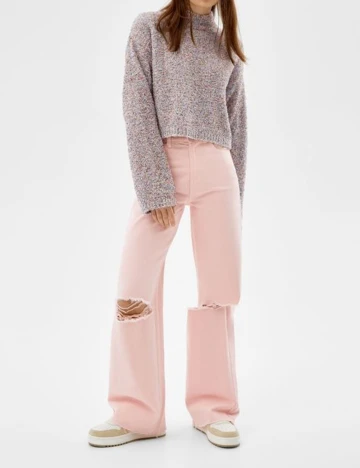 Blugi Bershka, roz, 34