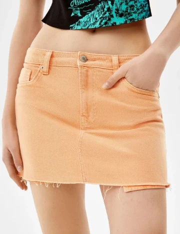 Fusta Bershka, piersica, 36