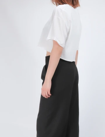 Top Bershka, alb, S Alb