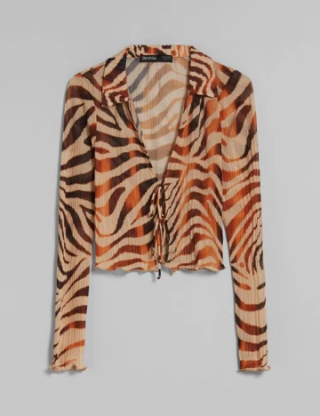 Top Bershka, crem, S