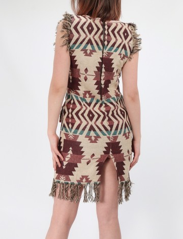 Rochie scurta Savage Culture, maro, S