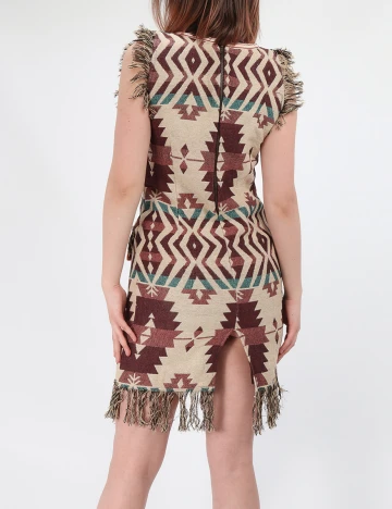 Rochie scurta Savage Culture, maro, S Maro